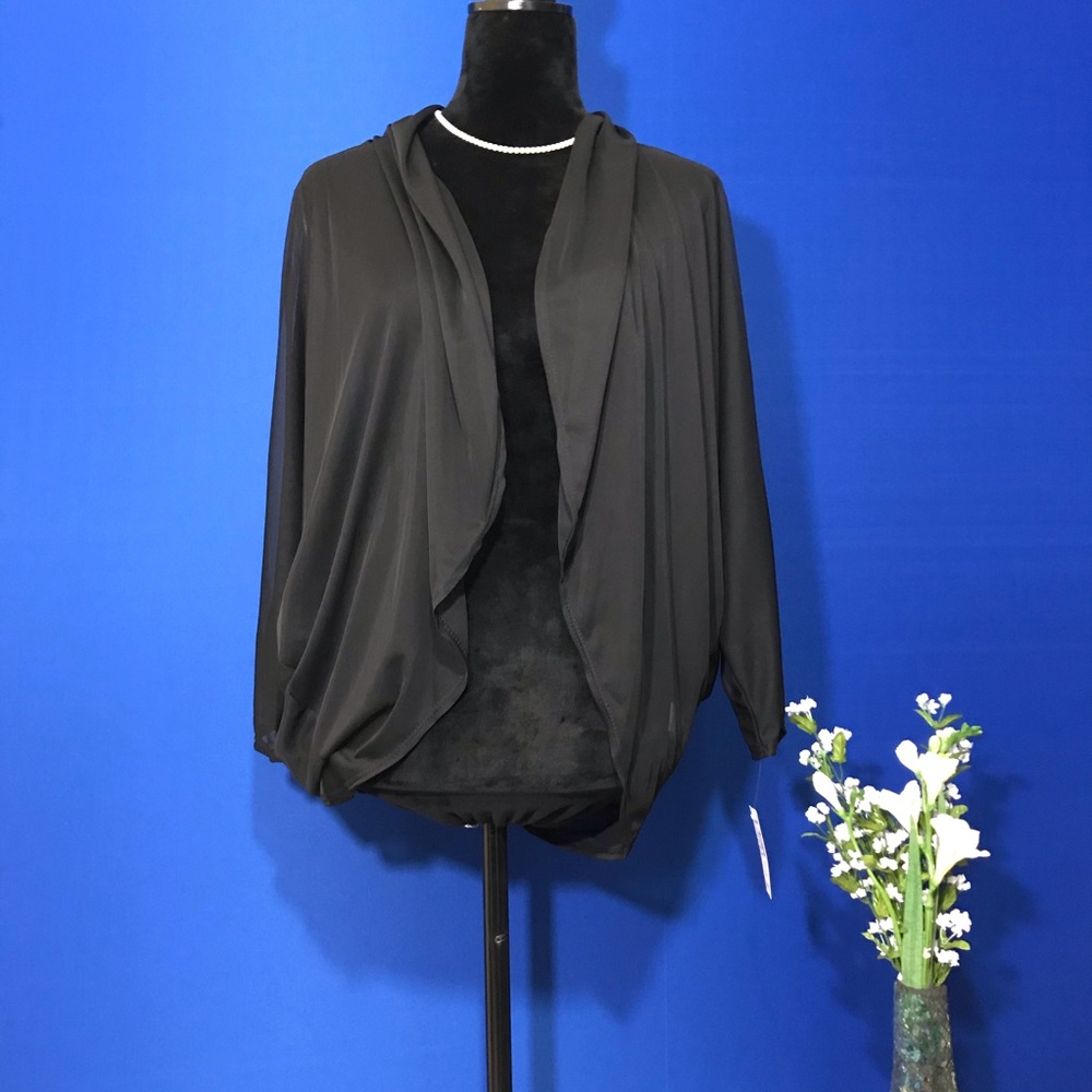NWT Dress Barn Sheer Black Cardigan